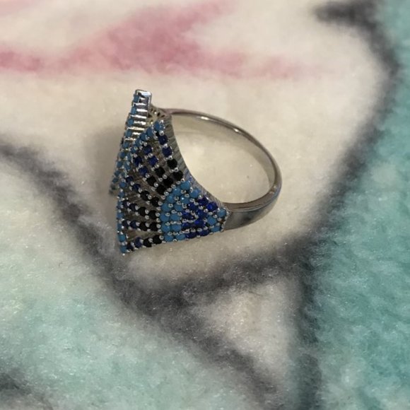 Mult Stone Pave Encrusted ring - Picture 3 of 5